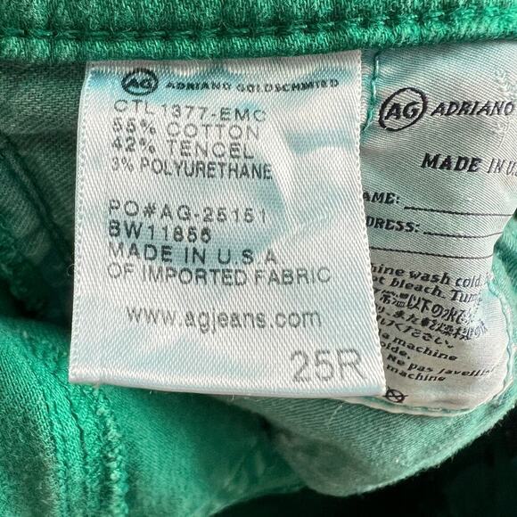 AG Adriano Goldschmied the Stevie Ankle Jeans Women's 25 Slim Straight Low Rise - Picture 7 of 7